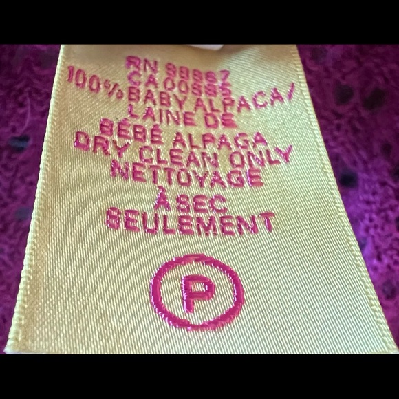 NEW Catherine Malandrino Baby Alpaca Magenta Cardigan Sz Small (owner) - Picture 8 of 8